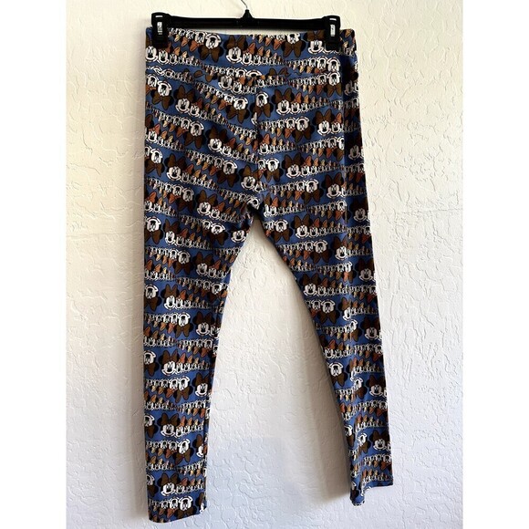 LuLaRoe Blue Mickey Mouse Leggings Disney Woman's One Size Tall & Curvy - Picture 14 of 16